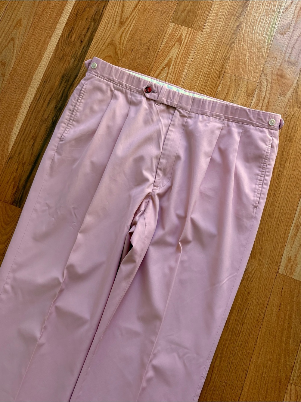 Benchley Ltd Vintage 70s 80s Pleated Pink Golf Dress Pants Made in USA 36x30